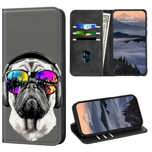 Schutzhülle für Motorola Moto G Power 5G 2023, PU-Leder, Klapphülle mit Hund mit Kopfhörern, Designs für Damen und Herren, integrierte Kartenfächer, Ständer, Schutzhülle für Moto G Power 5G 2023 16,5 Schutzhülle für Motorola Moto G Power 5G 2023, PU-Leder, Klapphülle mit Hund mit Kopfhörern, Designs für Damen und Herren, integrierte Kartenfächer, Ständer, Schutzhülle für Moto G Power 5G 2023 16,5 von GFRGTFHYT