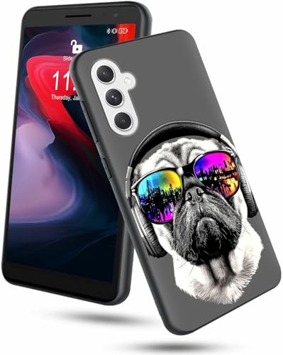 Schutzhülle für Samsung Galaxy A35 5G, 16,8 cm (6,6 Zoll), dünn, weiches Silikon, TPU, mit Hund mit Kopfhörer-Design, dünn, Gummi, stoßfest, kratzfest, Schutzhülle für Samsung A35 5G 2024 von GFRGTFHYT