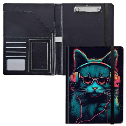 for Padfolio, Klemmbrett, Ordner, Portfolio für Herren, Leder-Klemmbretter mit Aufbewahrungsabdeckung für Rechtsblockhalter, Briefgröße, A4, Schreibblock für Büro, Notizblock, Klemmbretter, Katze mit for Padfolio, Klemmbrett, Ordner, Portfolio für Herren, Leder-Klemmbretter mit Aufbewahrungsabdeckung für Rechtsblockhalter, Briefgröße, A4, Schreibblock für Büro, Notizblock, Klemmbretter, Katze mit von GFRGTFHYT