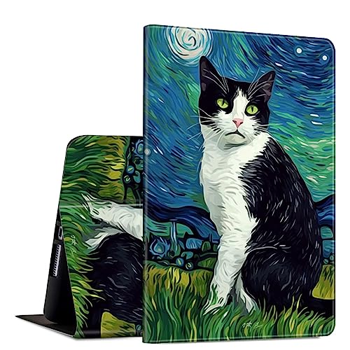 iPad 10. Generation 10,9 Zoll 2022, PU-Leder, schlank, leicht, mehrere Winkel, Ständer, Smart-Cover mit automatischer Wake-/Sleep-Funktion für iPad 27,7 cm (10,9 Zoll) 2022 Tablet, Aquarell-Katzen von GFRGTFHYT