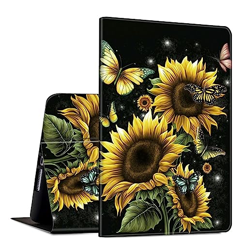 iPad 10. Generation 2022, PU-Leder, schmal, leicht, mehrere Winkel, Ständer, Smart-Cover mit automatischer Wake-/Sleep-Funktion, für iPad 10,9 Zoll 2022, Sonnenblumen-Schmetterlinge iPad 10. Generation 2022, PU-Leder, schmal, leicht, mehrere Winkel, Ständer, Smart-Cover mit automatischer Wake-/Sleep-Funktion, für iPad 10,9 Zoll 2022, Sonnenblumen-Schmetterlinge von GFRGTFHYT