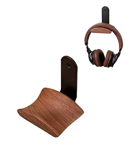 Headset Halterung,Kopfhörer Halterung,Kopfhörer Ständer,Kopfhörer Wandhalterung Kopfhörerhalter für Audio-,Studio- und PC-Gaming-Kopfhörer（Nussbaum） von GGF
