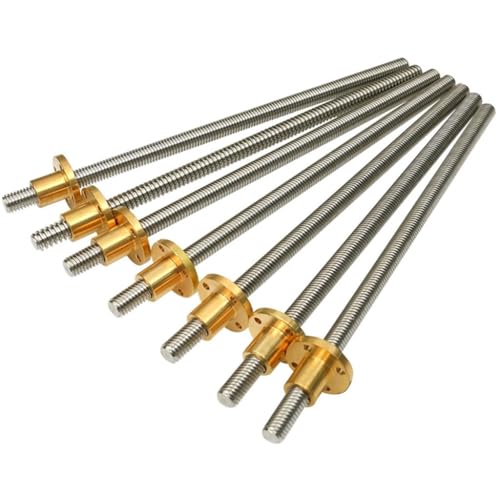 Drucker-Leitspindel, 3D-Drucker T12-Leitspindel, Leitung 12 mm Steigung 2 mm Länge 100 mm 150 200 250 300 350 400 450 500 550 600 800 1000 1200 mm mit Kupfermutter, 1 Stück (800 mm)(800mm) von GGFFJ