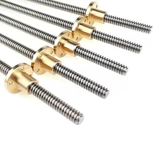 Drucker-Leitspindel, T12-Leitspindel, Trapezspindel aus Edelstahl mit Kupfermutter, Steigung 2 mm/3 mm, Steigung 2 mm/8 mm/10 mm/12 mm, Trapezstange for 3D-Drucker, 1 Stück (Steigung 2, Steigung 4 mm, Drucker-Leitspindel, T12-Leitspindel, Trapezspindel aus Edelstahl mit Kupfermutter, Steigung 2 mm/3 mm, Steigung 2 mm/8 mm/10 mm/12 mm, Trapezstange for 3D-Drucker, 1 Stück (Steigung 2, Steigung 4 mm, von GGFFJ