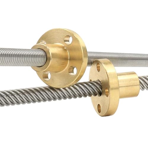 Drucker-Leitspindel, T6-Leitspindel, Trapezgewindespindel aus Edelstahl mit Kupfermutter, Steigung 1 mm/2 mm, Steigung 1 mm/2 mm/4 mm/6 mm/12 mm, Trapezstange for 3D-Drucker, 1 Stück (Farbe: Steigung Drucker-Leitspindel, T6-Leitspindel, Trapezgewindespindel aus Edelstahl mit Kupfermutter, Steigung 1 mm/2 mm, Steigung 1 mm/2 mm/4 mm/6 mm/12 mm, Trapezstange for 3D-Drucker, 1 Stück (Farbe: Steigung von GGFFJ
