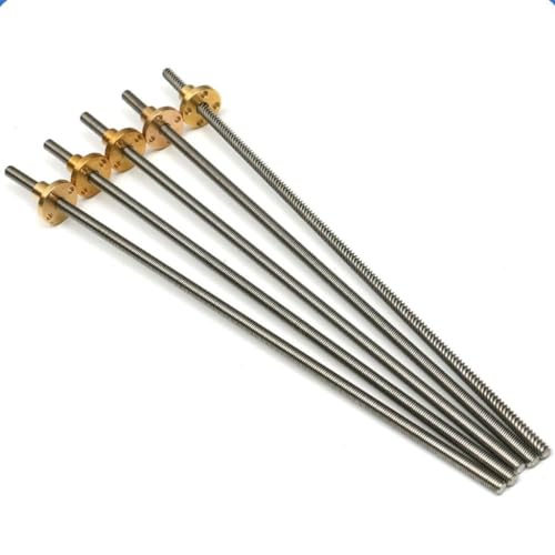 Drucker-Leitspindel, T6-Leitspindel, Trapezgewindespindel aus Edelstahl mit Kupfermutter, Steigung 1 mm/2 mm, Steigung 1 mm/2 mm/4 mm/6 mm/12 mm, Trapezstange for 3D-Drucker, 1 Stück (Farbe: Steigung Drucker-Leitspindel, T6-Leitspindel, Trapezgewindespindel aus Edelstahl mit Kupfermutter, Steigung 1 mm/2 mm, Steigung 1 mm/2 mm/4 mm/6 mm/12 mm, Trapezstange for 3D-Drucker, 1 Stück (Farbe: Steigung von GGFFJ