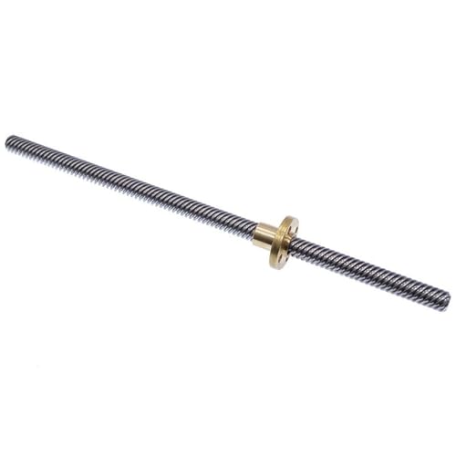 Drucker-Leitspindel, T8-Leitspindel, Linearführungsteile for 3D-Drucker, 200 mm lange Steigung, 1 mm, 2 mm, 2 mm, 4 mm, 8 mm, 10 mm, 12 mm, Trapezspindeln mit Mutter (Leitung 2 mm)(Lead 4mm) von GGFFJ