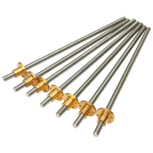 Leitspindel for Drucker, T10-Leitspindel aus Edelstahl for CNC-3D-Drucker, Steigung 2 mm, Steigung 10 mm, Länge 100 mm - 1000 mm, Trapezspindelschraube mit Mutter, 1 Stück (Größe: Lead 10MM, Farbe: 80 Leitspindel for Drucker, T10-Leitspindel aus Edelstahl for CNC-3D-Drucker, Steigung 2 mm, Steigung 10 mm, Länge 100 mm - 1000 mm, Trapezspindelschraube mit Mutter, 1 Stück (Größe: Lead 10MM, Farbe: 80 von GGFFJ