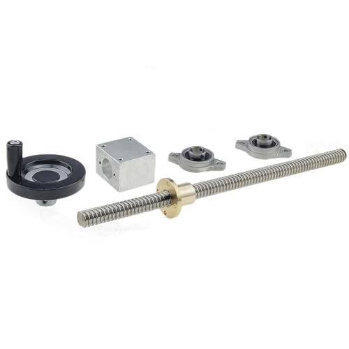 Leitspindel for Drucker, T16-Leitspindel mit Handrad for 3D-Drucker, Durchmesser 16 mm, vertikal/horizontal, Trapezgewindespindel aus Edelstahl 304, 1 Satz (Farbe: KP, Größe: T16 * 900 mm)(Kfl,T16*950 Leitspindel for Drucker, T16-Leitspindel mit Handrad for 3D-Drucker, Durchmesser 16 mm, vertikal/horizontal, Trapezgewindespindel aus Edelstahl 304, 1 Satz (Farbe: KP, Größe: T16 * 900 mm)(Kfl,T16*950 von GGFFJ