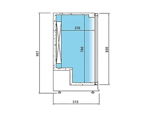 GGM Gastro | BGI220 | Barkühlschrank - 900mm - 220 Liter - mit 2 Glasflügeltüren - Schwarz von GGM Gastro