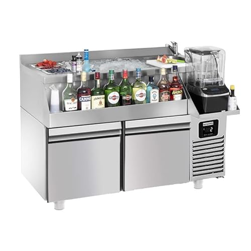 GGM Gastro | BGKF150#2#SBBGKF11 | Bar- & Getränkekühltisch - 1200x600mm - 150 Liter - mit 2 Schubladen 1/1 & Ablagen von GGM Gastro