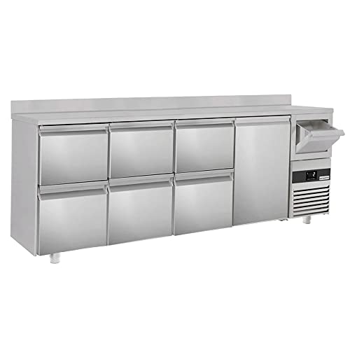 GGM Gastro | BGKF266DN#3#SBGKF12 | Bar- & Getränkekühltisch PREMIUM - 2690x600mm - 1 Tür, 6 Schubladen, Aufkantung & Ausklopfer für Kaffee GGM Gastro | BGKF266DN#3#SBGKF12 | Bar- & Getränkekühltisch PREMIUM - 2690x600mm - 1 Tür, 6 Schubladen, Aufkantung & Ausklopfer für Kaffee von GGM Gastro