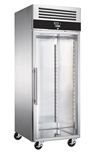 GGM Gastro | BKG800GND | Bäckerei-Kühlschrank Edelstahl PREMIUM - EN 600x800-800 Liter - mit 1 Glastür von GGM Gastro