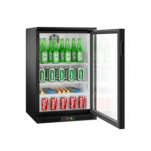 GGM Gastro | BKTG1S | Barkühlschrank - 600mm - 126 Liter - mit 1 Glasflügeltür - Schwarz von GGM Gastro