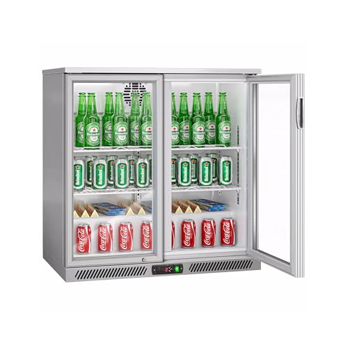 GGM Gastro | BKTG220E | Barkühlschrank - 900mm - 220 Liter - mit 2 Glasflügeltüren - Grau GGM Gastro | BKTG220E | Barkühlschrank - 900mm - 220 Liter - mit 2 Glasflügeltüren - Grau von GGM Gastro