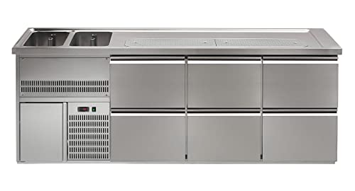 GGM Gastro | BLA257#3#SBA1212 | Biertheke Premium PLUS - 2500x700mm - 6 Schubladen von GGM Gastro