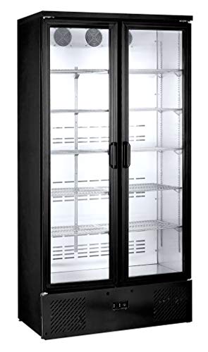 GGM Gastro | FKSG951N | Getränkekühlschrank - 500 Liter - Innenraum aus Edelstahl - mit 2 Glastüren von GGM Gastro