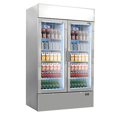 GGM Gastro | GK1200UG | Getränkekühlschrank - 1200 Liter - rahmenloses Design - mit 2 Glastüren & Werbedisplay GGM Gastro | GK1200UG | Getränkekühlschrank - 1200 Liter - rahmenloses Design - mit 2 Glastüren & Werbedisplay von GGM Gastro