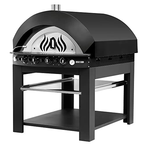 GGM Gastro | GPOE150S#UGE15 | Gas Pizzaofen - Schwarz - 9x 25cm - Manuell - inkl. Untergestell GGM Gastro | GPOE150S#UGE15 | Gas Pizzaofen - Schwarz - 9x 25cm - Manuell - inkl. Untergestell von GGM Gastro