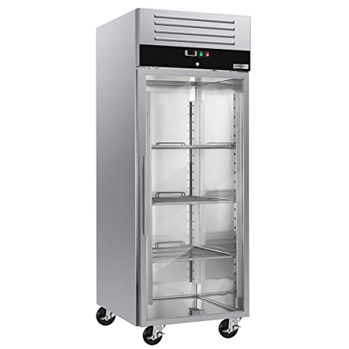 GGM Gastro | KG700GND | Kühlschrank Edelstahl ECO - GN 2/1-700 Liter - mit 1 Glastür von GGM Gastro