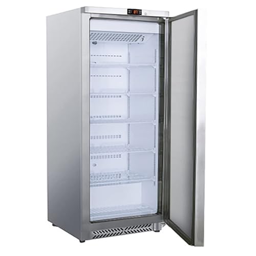 GGM Gastro Lagertiefkühlschrank ECO - 600 Liter - 1 Tür - 492 W - Energieeffizienter Gewerbekühlschrank - Edelstahl - 60mm Isolierung - Digitaler Thermostat - No-Frost-System - TKSS600SFN von GGM Gastro