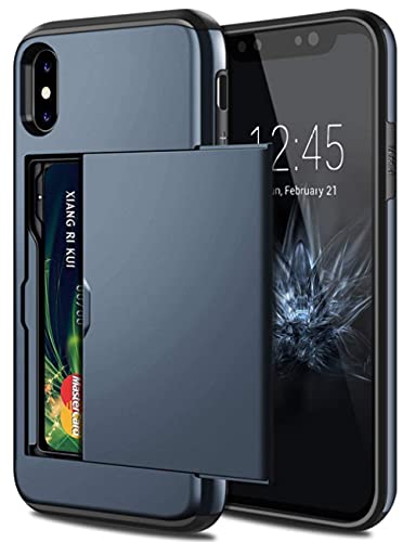 GGOIl Business Handyhülle Funda Für iPhone XR X 11 Pro XS Max SE 2020 Coque Slide Armor Kartenfächer Hülle Für iPhone 7 8 6 6S Plus 5 5S,Marineblau,iPhone XR GGOIl Business Handyhülle Funda Für iPhone XR X 11 Pro XS Max SE 2020 Coque Slide Armor Kartenfächer Hülle Für iPhone 7 8 6 6S Plus 5 5S,Marineblau,iPhone XR von GGOIl