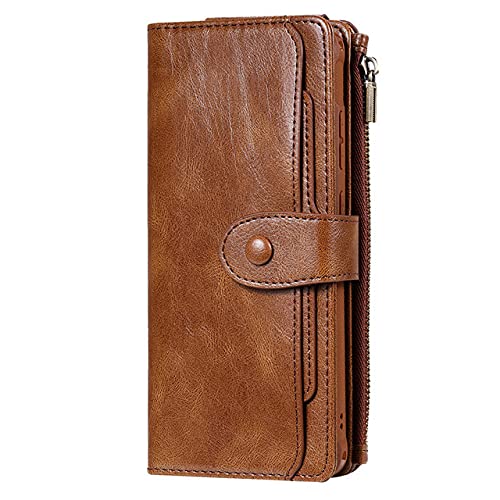 Luxus Leder Reißverschluss Brieftasche Hülle für Samsung Galaxy S20 FE Ultra S10 E S9 S8 Note 20 10 9 8 Plus Magnet Abnehmbare Handyhülle,braun,Für Note 10 Luxus Leder Reißverschluss Brieftasche Hülle für Samsung Galaxy S20 FE Ultra S10 E S9 S8 Note 20 10 9 8 Plus Magnet Abnehmbare Handyhülle,braun,Für Note 10 von GGOIl