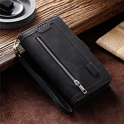 Luxus Leder Reißverschluss Brieftasche Hülle für Samsung Galaxy S21 S20 FE Ultra S10 S9 S8 Plus A82 A22 A12 A32 A50 A40 A30 A10 Magnet abnehmbares Telefon,Schwarz,für Galaxy S10 Plus Luxus Leder Reißverschluss Brieftasche Hülle für Samsung Galaxy S21 S20 FE Ultra S10 S9 S8 Plus A82 A22 A12 A32 A50 A40 A30 A10 Magnet abnehmbares Telefon,Schwarz,für Galaxy S10 Plus von GGOIl