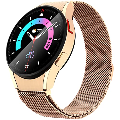 GGOOIG Metall Armband für Samsung Galaxy Watch 5/4 40mm 44mm/Galaxy Watch 5 Pro 45mm/Galaxy Watch 4 Classic 42mm 46mm,304 Edelstahl Mesh Metall Magnet Ersatzarmband für Samsung Galaxy Watch GGOOIG Metall Armband für Samsung Galaxy Watch 5/4 40mm 44mm/Galaxy Watch 5 Pro 45mm/Galaxy Watch 4 Classic 42mm 46mm,304 Edelstahl Mesh Metall Magnet Ersatzarmband für Samsung Galaxy Watch von GGOOIG