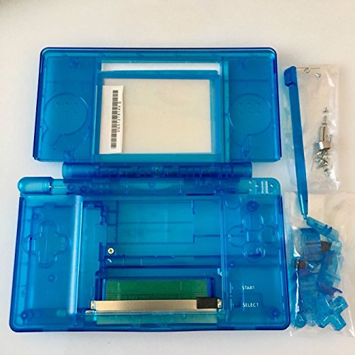 Komplettes Reparatur-Set für NDSL Nintendo DS Lite Konsole mit Tasten-Kit (transparentes Blau) von GGZone