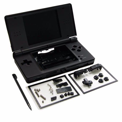 Komplettes Reparatur-Set für NDSL Nintendo DS Lite Konsole mit Tastenkit, Schwarz von GGZone