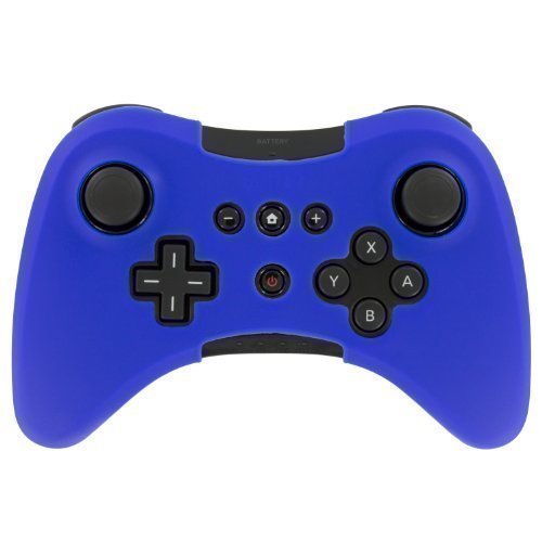 Silikon-Schutzhülle für Wii U Pro Controller, Gummi, Blau von GGZone