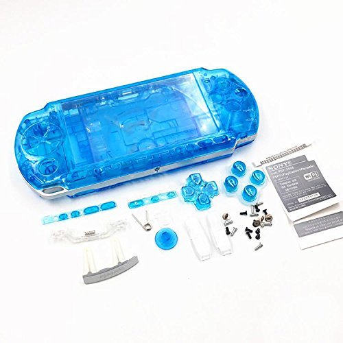 Vollgehäuse, Schutzhülle mit Tasten, Schrauben und Schraubendrehern für Sony PSP 3000, 3001, 3002, 3003 und 3004 Hellblau von GGZone
