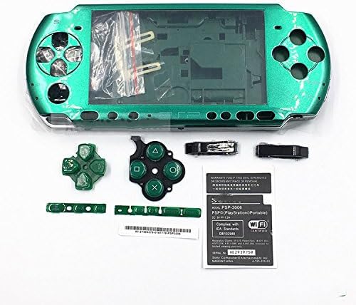 Vollgehäuse, Schutzhülle mit Tasten, Schrauben und Schraubendrehern für Sony PSP 3000, 3001, 3002, 3003 und 3004 grün Vollgehäuse, Schutzhülle mit Tasten, Schrauben und Schraubendrehern für Sony PSP 3000, 3001, 3002, 3003 und 3004 grün von Skyvov