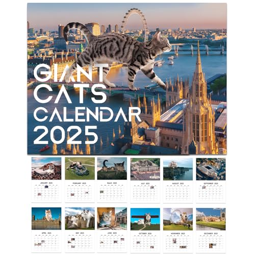 GGesii City Cat Katzenkalender 2025 Wandkalender, 25 * 19cm Katzenkalender 2025 Wandkalender, Schmücken Katzenkalender 2025 Wandkalender, für Jeden Anlass, Jubiläen, Halloween, Weihnachten GGesii City Cat Katzenkalender 2025 Wandkalender, 25 * 19cm Katzenkalender 2025 Wandkalender, Schmücken Katzenkalender 2025 Wandkalender, für Jeden Anlass, Jubiläen, Halloween, Weihnachten von GGesii