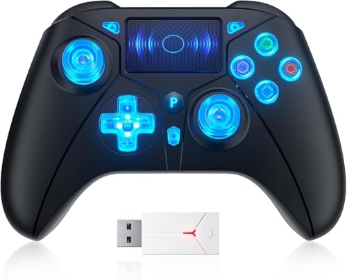 GGiking RGB Wireless Controller for PS5 with LED Light, Compatible with Playstation 5|Playstation 4|PC, Supports Remap and Adjustable Turbo, Controller Full Functions Support, with 2.4g Adapter GGiking RGB Wireless Controller for PS5 with LED Light, Compatible with Playstation 5|Playstation 4|PC, Supports Remap and Adjustable Turbo, Controller Full Functions Support, with 2.4g Adapter von GGiking