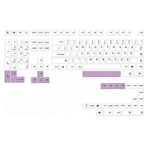 GHBOTTOM 143 Tasten/Set PBT Dye Sublimation Key Caps Cherry Profile Minimalist White Theme für mechanische Tastatur 61 64 68 84 87 Dye Sublimation Keycaps von GHBOTTOM
