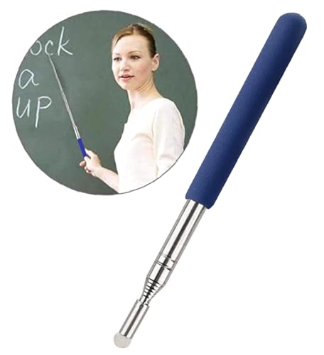 Präsentationszeiger,Lehrer Zeiger Teleskop Zeigestab Ausziehbar Teleskop Pointers Whiteboard Zeiger für Lehrer, Schüler, Ingenieure, Ärzte, Administratoren, Blau, 1pc von GHEART