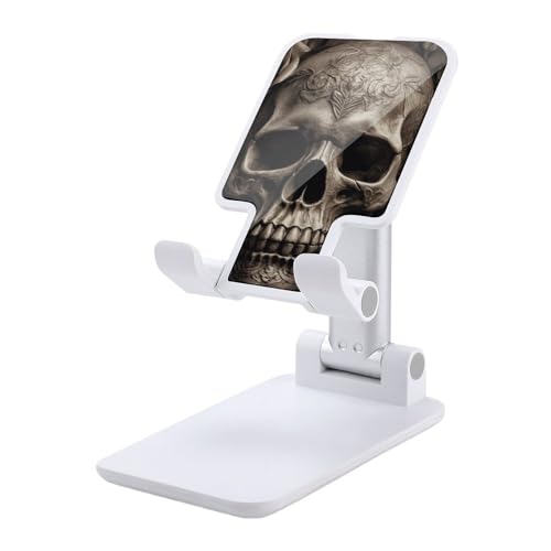 GHEPSDW Klappbarer Handyhalter aus Leder, Motiv: Totenkopf, erhältlich für alle Smartphones GHEPSDW Klappbarer Handyhalter aus Leder, Motiv: Totenkopf, erhältlich für alle Smartphones von GHEPSDW
