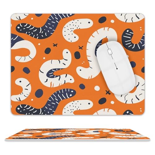 Leder-Mauspad, Computer-Mauspad mit genähten Kanten, Zieh-Mauspad für geeignete Laptops, langlebig, Cartoon, weißer Wurm, bedrucktes Mauspad für Computer, Büro und Zuhause Leder-Mauspad, Computer-Mauspad mit genähten Kanten, Zieh-Mauspad für geeignete Laptops, langlebig, Cartoon, weißer Wurm, bedrucktes Mauspad für Computer, Büro und Zuhause von GHEPSDW
