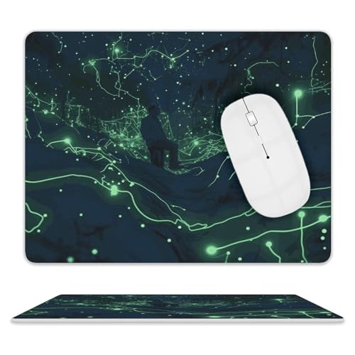 Leder-Mauspad, Computer-Mauspad mit genähten Kanten, Zieh-Mauspad für geeignete Laptops, langlebig, leuchtet im Dunkeln, bedrucktes Mauspad für Computer, Büro und Zuhause Leder-Mauspad, Computer-Mauspad mit genähten Kanten, Zieh-Mauspad für geeignete Laptops, langlebig, leuchtet im Dunkeln, bedrucktes Mauspad für Computer, Büro und Zuhause von GHEPSDW