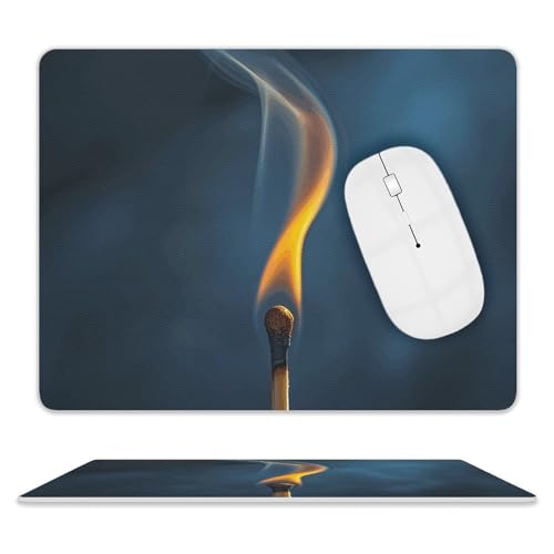 Leder-Mauspad, Computer-Mauspad mit genähten Kanten, Zieh-Mauspad für geeignete Laptops, langlebiges Bild von Streichhölzern, bedrucktes Mauspad für Computer, Büro und Zuhause Leder-Mauspad, Computer-Mauspad mit genähten Kanten, Zieh-Mauspad für geeignete Laptops, langlebiges Bild von Streichhölzern, bedrucktes Mauspad für Computer, Büro und Zuhause von GHEPSDW