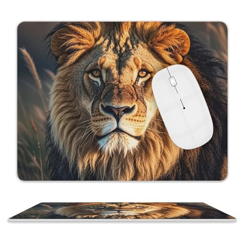 Leder-Mauspad, Computer-Mauspad mit genähten Kanten, Zieh-Mauspad für geeignete Laptops, langlebiges Mauspad mit Löwenmotiv, für Computer, Büro und Zuhause Leder-Mauspad, Computer-Mauspad mit genähten Kanten, Zieh-Mauspad für geeignete Laptops, langlebiges Mauspad mit Löwenmotiv, für Computer, Büro und Zuhause von GHEPSDW