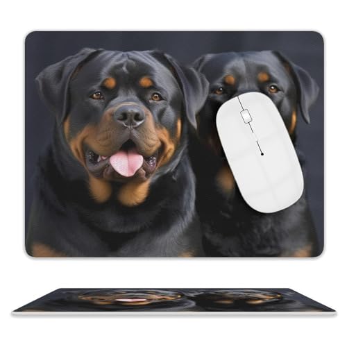 Leder-Mauspad, Computer-Mauspad mit genähten Kanten, Zieh-Mauspad für geeignete Laptops, langlebiges Rottweiler-Tapete, bedrucktes Mauspad für Computer, Büro und Zuhause Leder-Mauspad, Computer-Mauspad mit genähten Kanten, Zieh-Mauspad für geeignete Laptops, langlebiges Rottweiler-Tapete, bedrucktes Mauspad für Computer, Büro und Zuhause von GHEPSDW