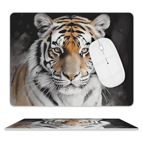 Leder-Mauspad, Computer-Mauspad mit genähten Kanten, Zieh-Mauspad für geeignete Laptops, langlebiges Tiger-bedrucktes Mauspad für Computer, Büro und Zuhause Leder-Mauspad, Computer-Mauspad mit genähten Kanten, Zieh-Mauspad für geeignete Laptops, langlebiges Tiger-bedrucktes Mauspad für Computer, Büro und Zuhause von GHEPSDW