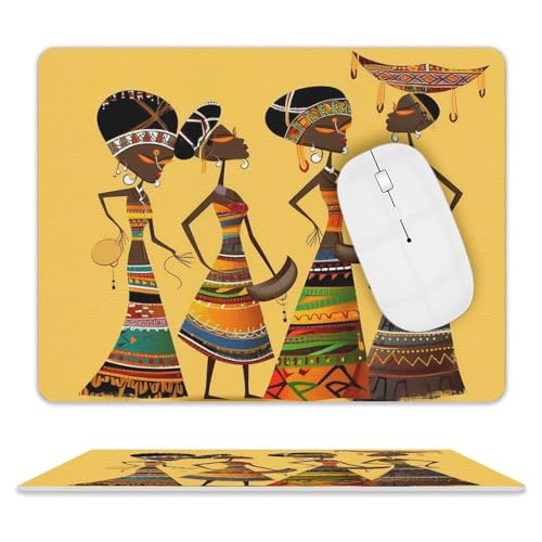 Leder-Mauspad, Computer-Mauspad mit genähten Kanten, Zug-Mauspad für geeignete Laptops, langlebig, kreative afrikanische Kultur, bedrucktes Mauspad für Computer, Büro und Zuhause Leder-Mauspad, Computer-Mauspad mit genähten Kanten, Zug-Mauspad für geeignete Laptops, langlebig, kreative afrikanische Kultur, bedrucktes Mauspad für Computer, Büro und Zuhause von GHEPSDW