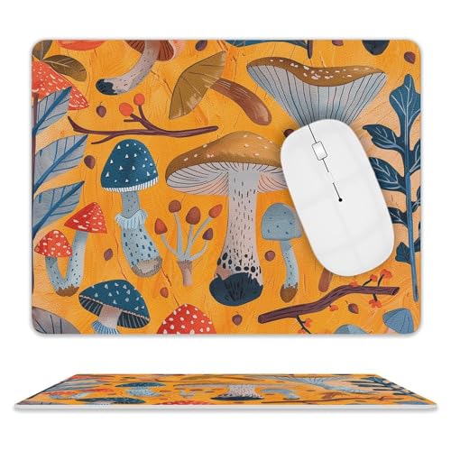 Leder-Mauspad, Computer-Mauspad mit genähten Kanten, Zug-Mauspad für geeignete Laptops, langlebig, verschiedene Pilze, bedrucktes Mauspad für Computer, Büro und Zuhause Leder-Mauspad, Computer-Mauspad mit genähten Kanten, Zug-Mauspad für geeignete Laptops, langlebig, verschiedene Pilze, bedrucktes Mauspad für Computer, Büro und Zuhause von GHEPSDW