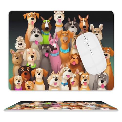 Leder-Mauspad, Computer-Mauspad mit genähten Kanten, Zug-Mauspad für geeignete Laptops, langlebige Hunde, bedrucktes Mauspad für Computer, Büro und Zuhause Leder-Mauspad, Computer-Mauspad mit genähten Kanten, Zug-Mauspad für geeignete Laptops, langlebige Hunde, bedrucktes Mauspad für Computer, Büro und Zuhause von GHEPSDW