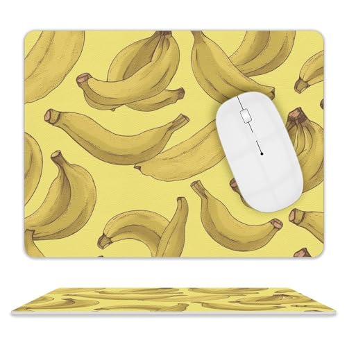 Leder-Mauspad, Computer-Mauspad mit genähten Kanten, Zug-Mauspad für geeignete Laptops, langlebiges Bananenmuster, bedrucktes Mauspad für Computer, Büro und Zuhause Leder-Mauspad, Computer-Mauspad mit genähten Kanten, Zug-Mauspad für geeignete Laptops, langlebiges Bananenmuster, bedrucktes Mauspad für Computer, Büro und Zuhause von GHEPSDW