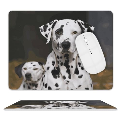 Leder-Mauspad, Computer-Mauspad mit genähten Kanten, Zug-Mauspad für geeignete Laptops, langlebiges Dalmatiner-Hund, bedrucktes Mauspad für Computer, Büro und Zuhause Leder-Mauspad, Computer-Mauspad mit genähten Kanten, Zug-Mauspad für geeignete Laptops, langlebiges Dalmatiner-Hund, bedrucktes Mauspad für Computer, Büro und Zuhause von GHEPSDW